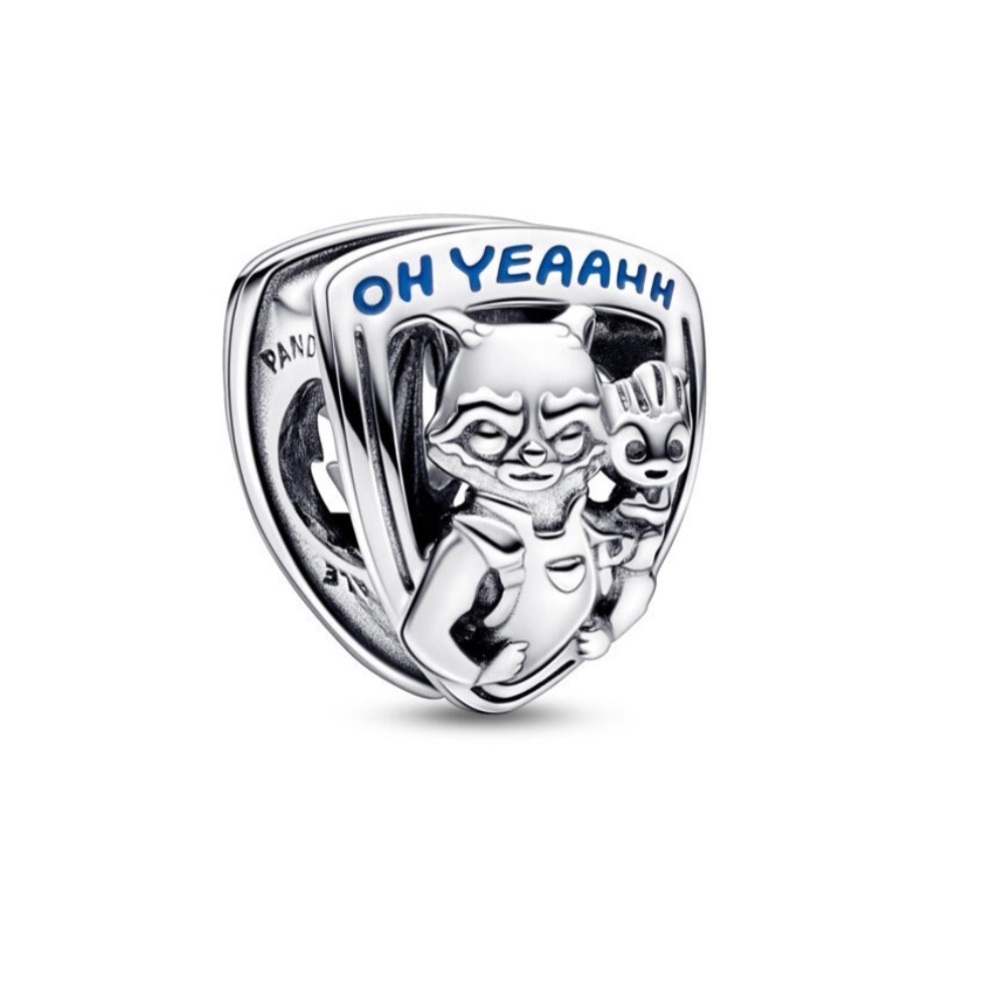 Marvel Rocket Raccoon & Groot Emblem Charm